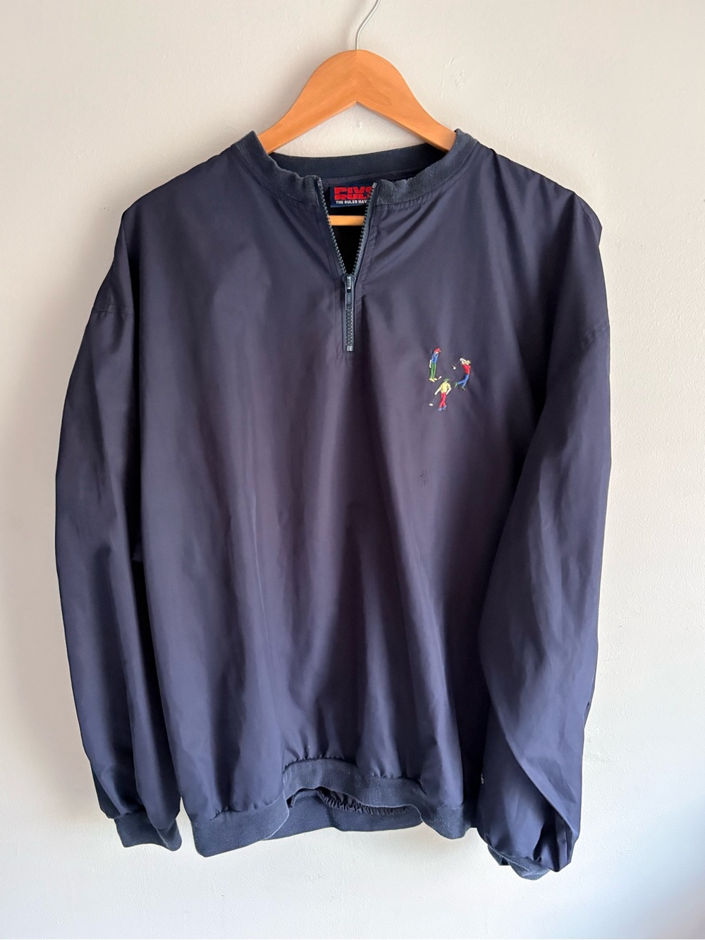 Vintage Pivot Rules Golf Pullover Sz XL Navy